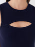 LC Waikiki Crew Neck Window Detailed Women's Bodycon Dress